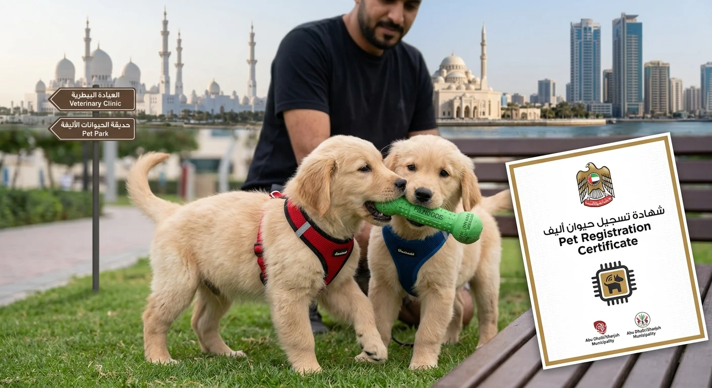 Buying a Puppy in Abu Dhabi & Sharjah Rules, Microchipping & Vets